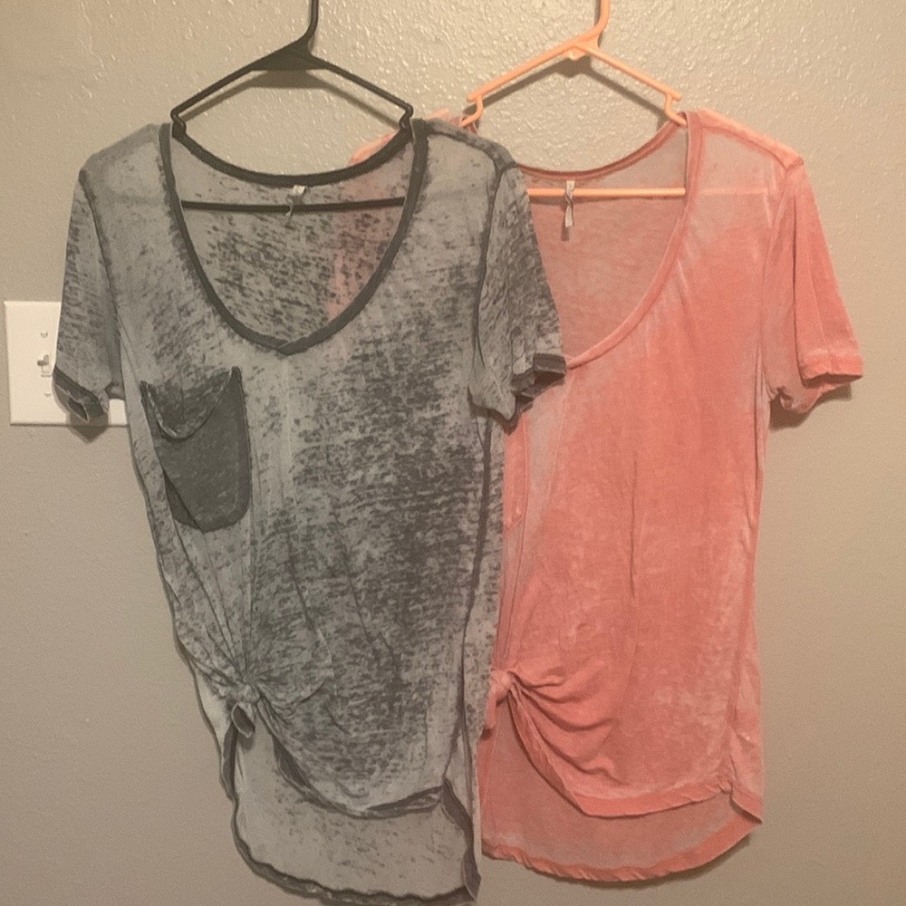 Z Supply acid wash pocket tees